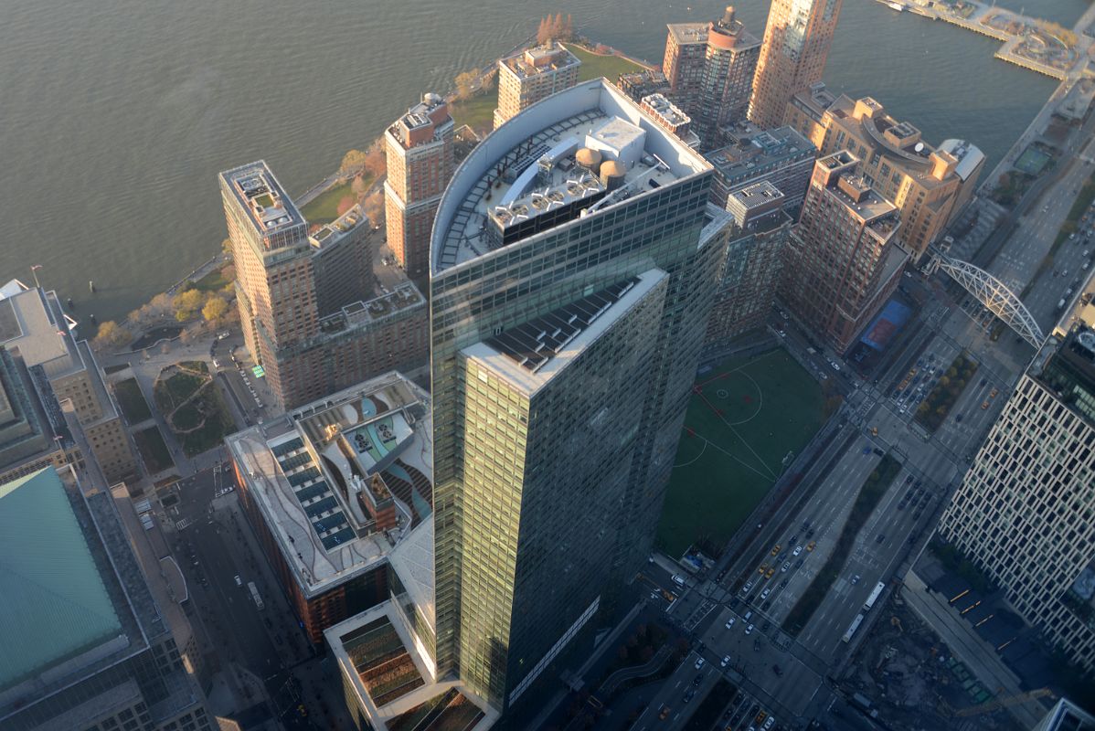 37 Goldman Sachs Tower, Nelson A Rockefeller Park, West St, 101 Warren Street From One World Trade Center Observatory Late Afternoon